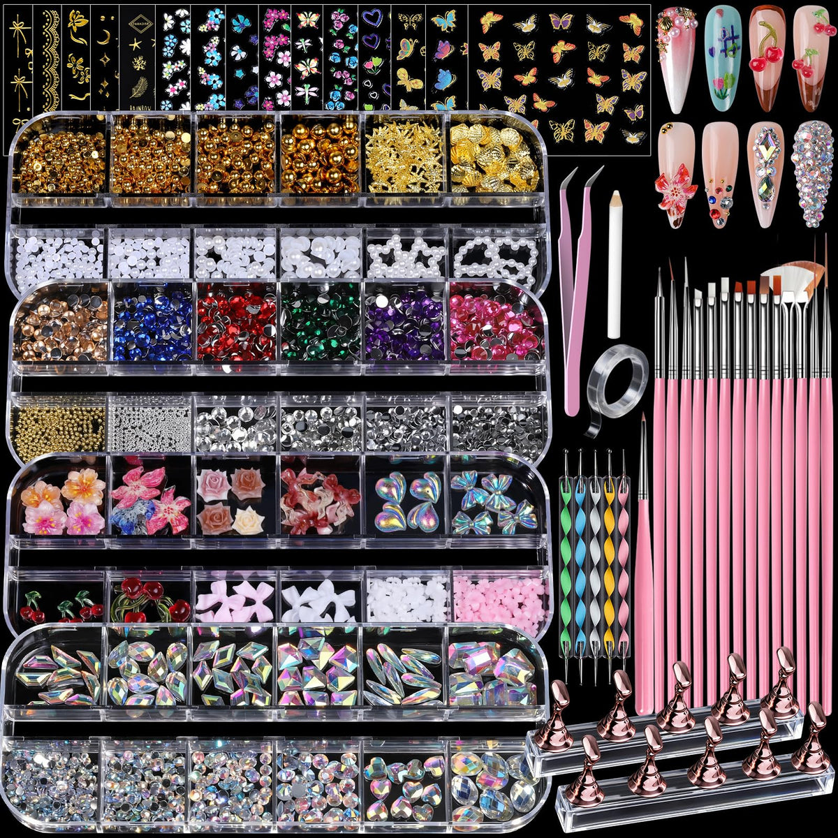 Teenitor front packaging showing complete nail art kit and variety pieces for creativity