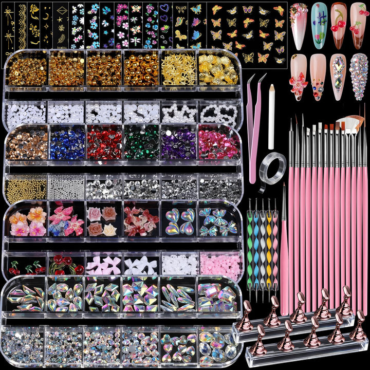 Teenitor front packaging showing complete nail art kit and variety pieces for creativity