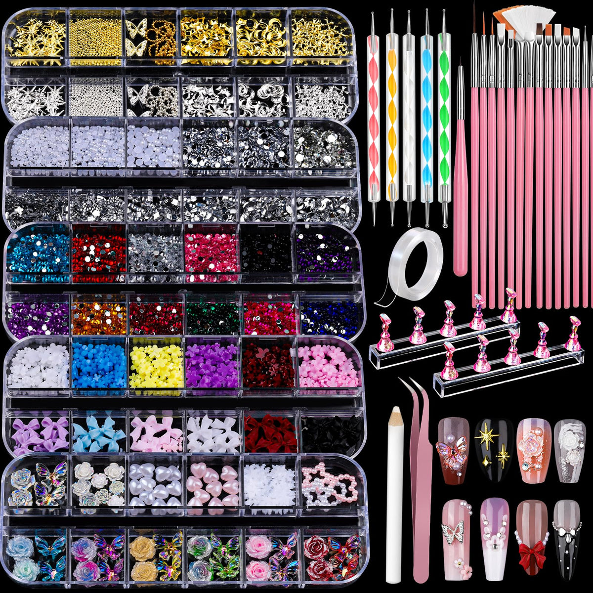 Teenitor front packaging showing full nail art kit and included components for convenience