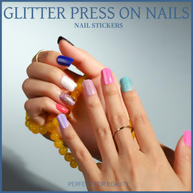 Teenitor glitter nail texture detail displaying secure sparkle and bold accent option