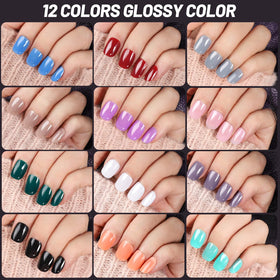 Teenitor glossy short nails close-up showing high-shine finish for salon-style nails