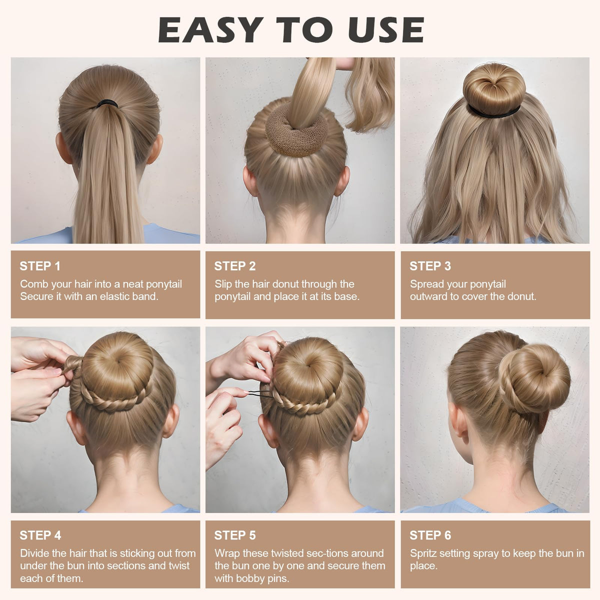 Teenitor ballet updo in a studio setting showcasing elegant long-lasting hold