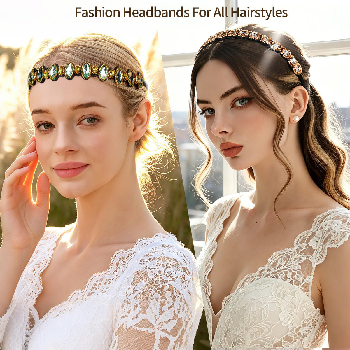 Teenitor headband in festival outfit setting showing glamour and all-day wear benefit
