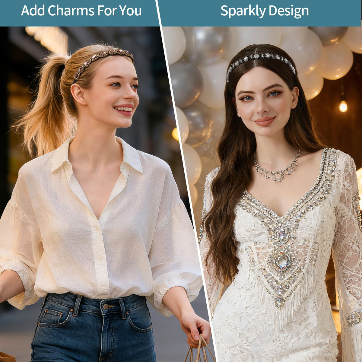 Teenitor lifestyle outdoor festival scene showing glam accessory for events