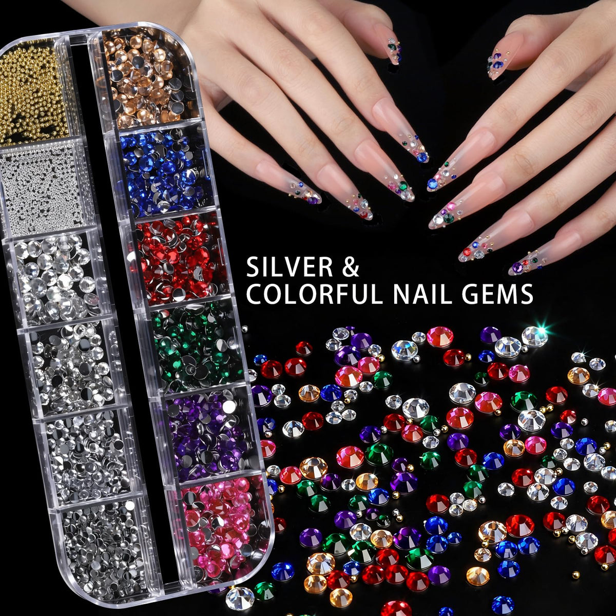 Teenitor magnetic nail stands holding tips steady for practical practice and display