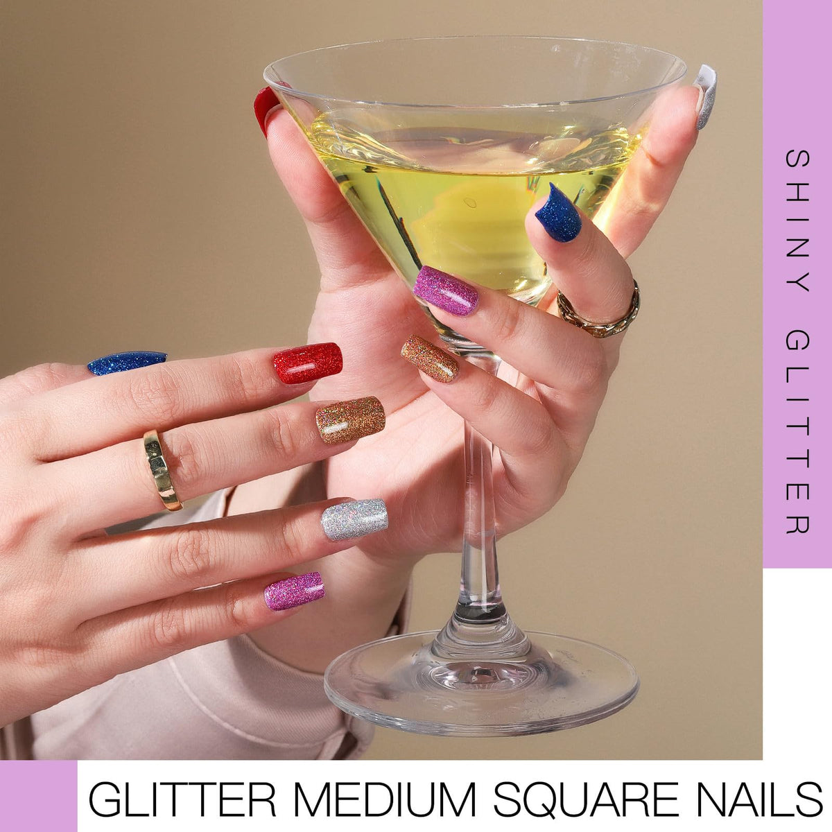 Teenitor matte and glossy nails laid out to compare finishes and polish effect