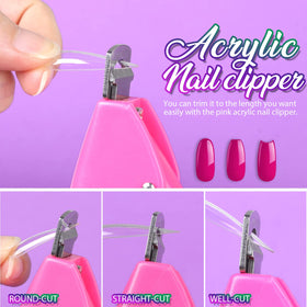 Teenitor nail stand with putty holding tips for easy practice display