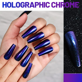 Teenitor nails applied on hands in lifestyle setting demonstrating instant glam