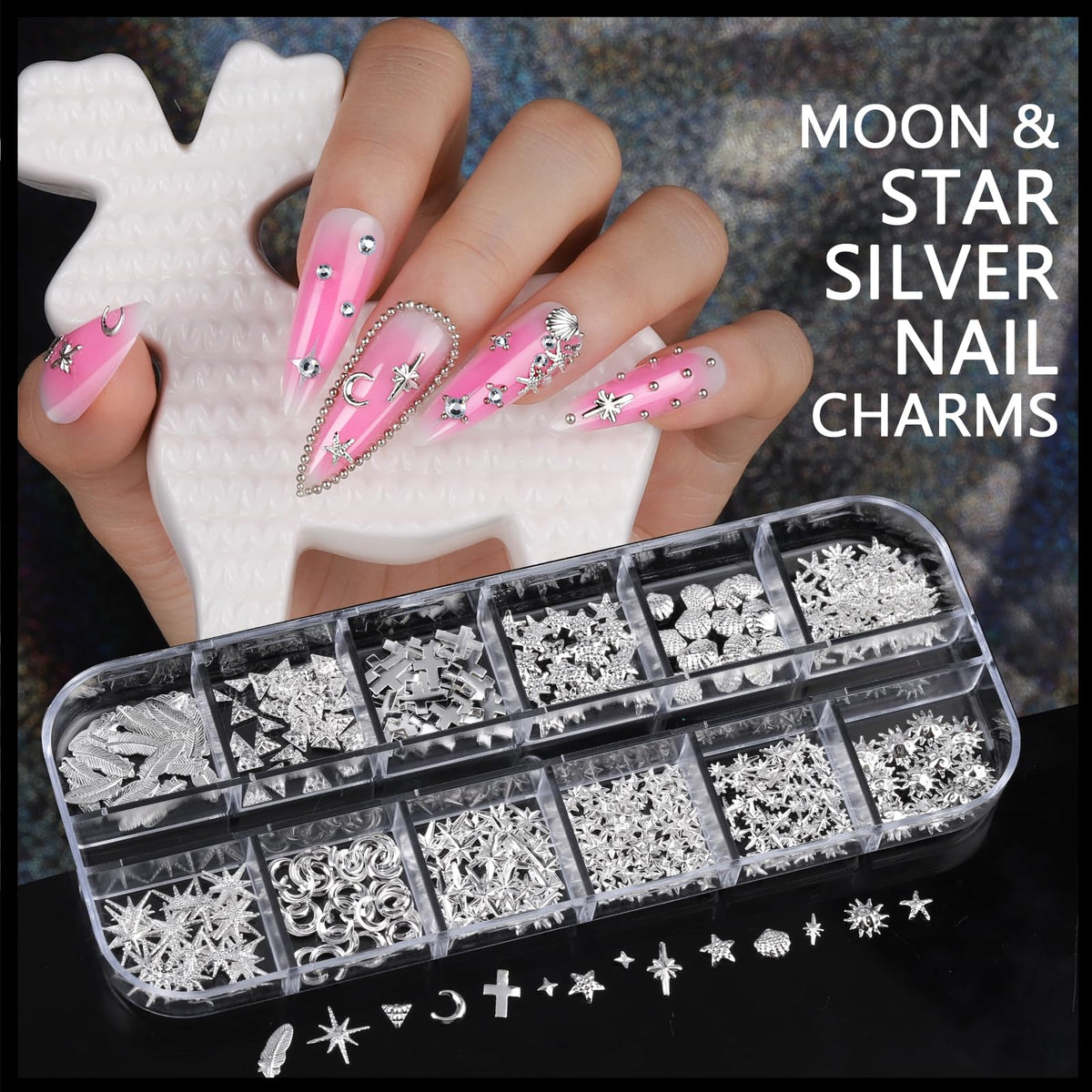 Teenitor finished Y2K layered nails demonstrating bold styling