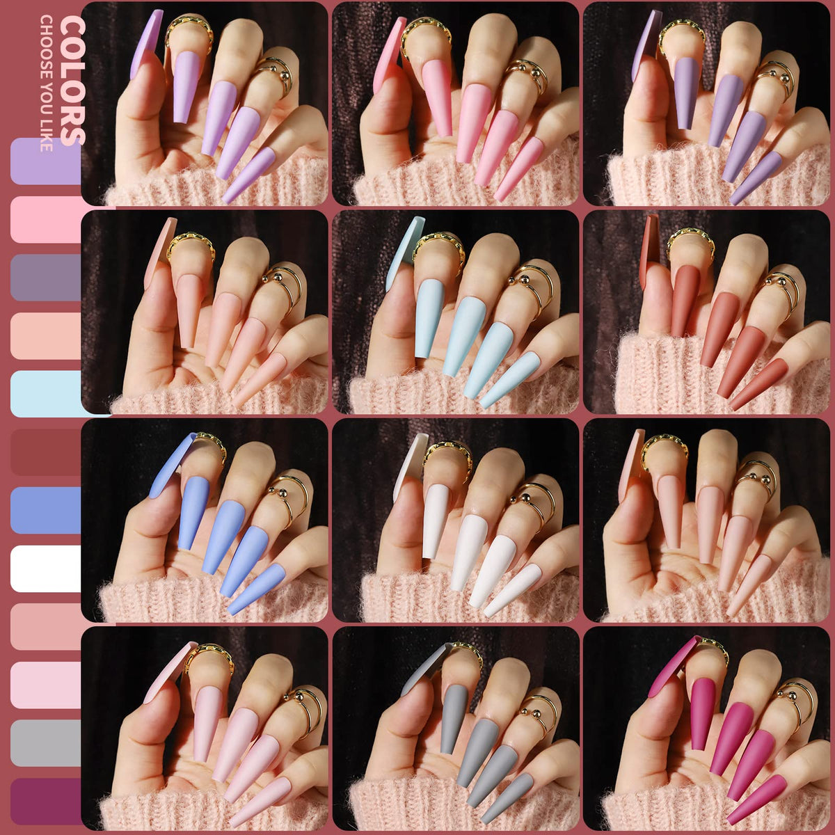 Teenitor numbered nail sizes close-up for quick fitting and precise size matching