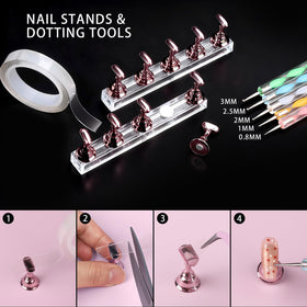 Teenitor pearls and 3D charms detail showing textured elements for dimensional nail art