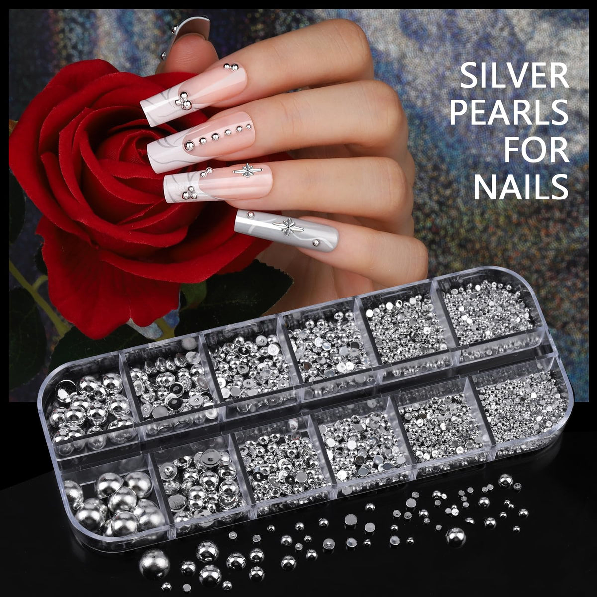 Teenitor pearls and caviar beads size comparison for precision