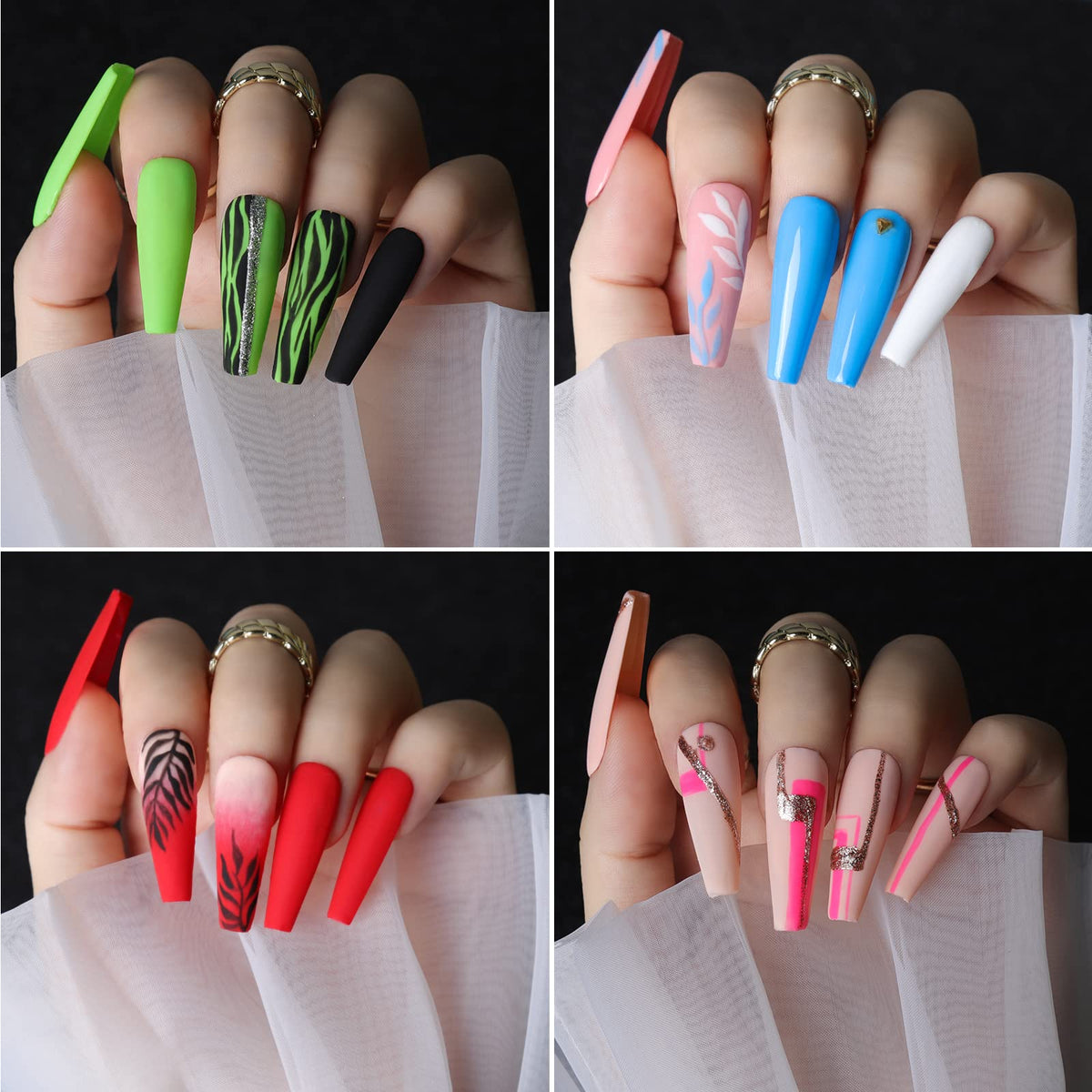 Teenitor finished press-on nails worn on hands demonstrating salon look