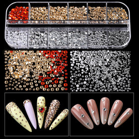 Teenitor rhinestones and pearls layout showing color variety for versatile designs