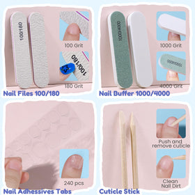 Teenitor nails next to a ruler showing short length, safe scale
