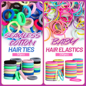 Teenitor seamless cotton hair ties detail showing soft fabric and no-snag comfort
