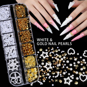 Teenitor sheets of nail stickers laid out to show seasonal, gold and floral decal variety