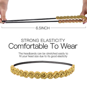 Teenitor elastic band stretched by hands showing flexible fit benefit for varied head sizes