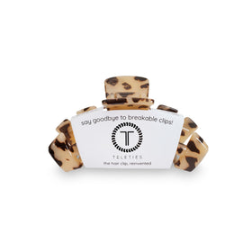 TELETIES Blonde Tortoise front view showing sleek design and reliable hold