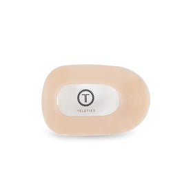 TELETIES front view almond beige clip showing flat curved profile and comfort