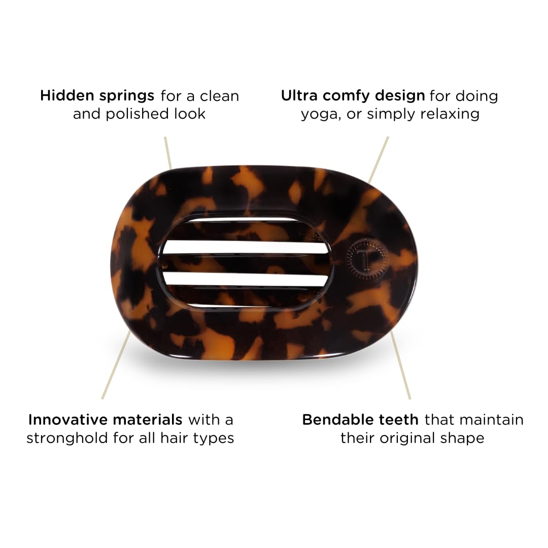 TELETIES clip secured in thin hair demonstrating secure hold during daily activities