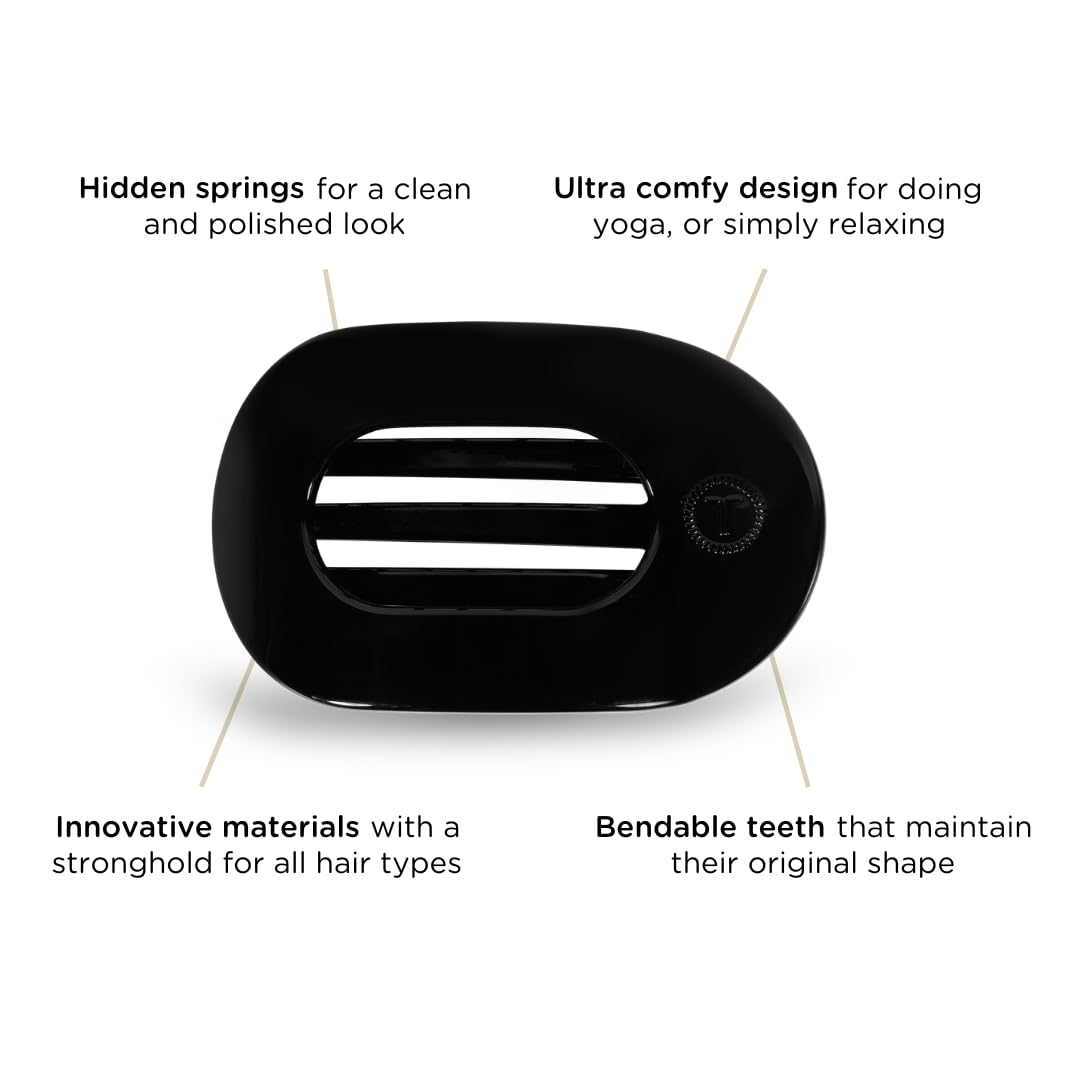 TELETIES clip holding hair during yoga for comfortable, no-slip activity