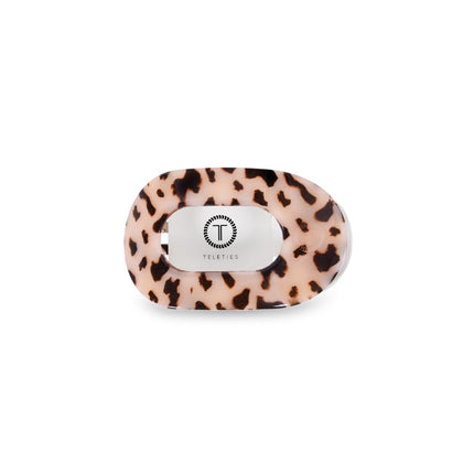TELETIES front view blonde tortoise clip showing shape and finish, offers stylish hold
