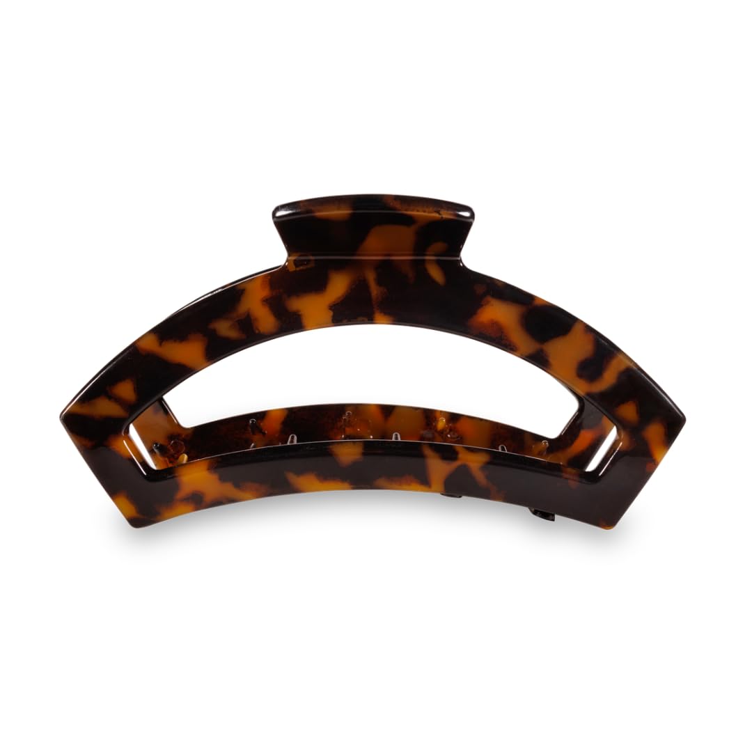 TELETIES front view tortoise clip showing strong grip and stylish finish