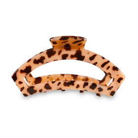 TELETIES front view showing blonde tortoise clip and strong grip