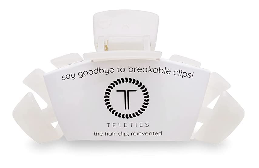 Teleties medium clip front view showing clean design and secure grip