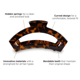 TELETIES profile on model hair showing open cutout comfort and airflow