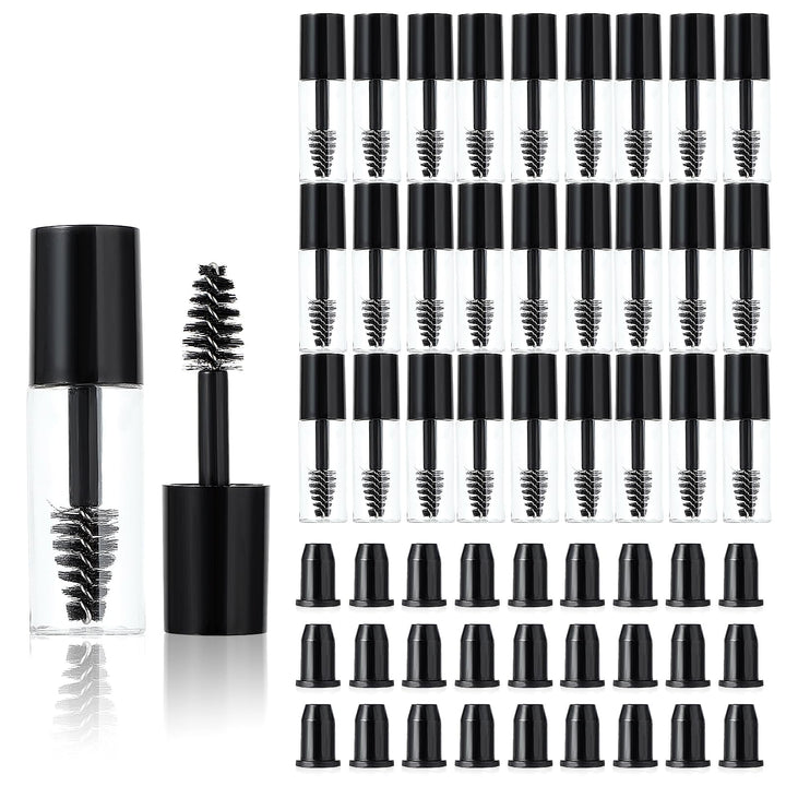 Telooco front view of black mascara tubes showing compact travel-ready benefit