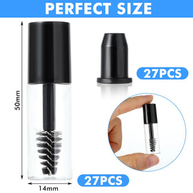 Telooco close-up spoolie brush showing durable bristles for precise application