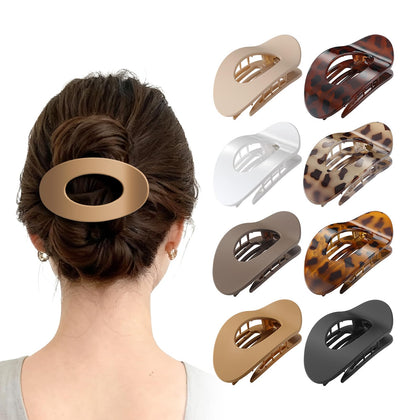 Tengantongda front view of eight matte flat clips showing neat packaging benefit
