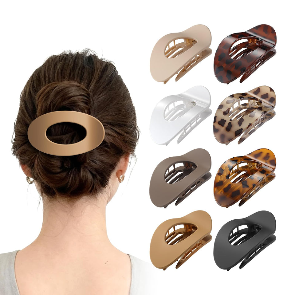 Tengantongda front view of eight matte flat clips showing neat packaging benefit