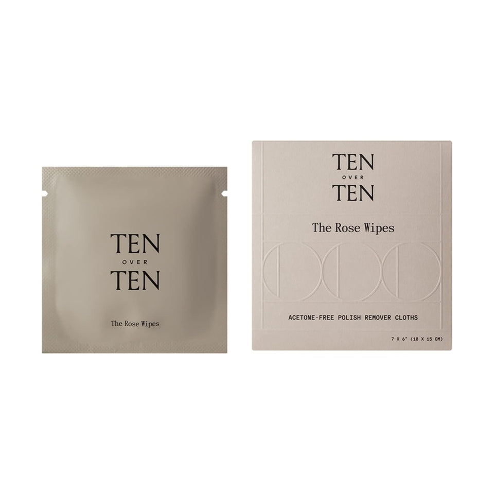 Tenoverten front packaging box showing six individually wrapped wipes and natural design benefiting portability