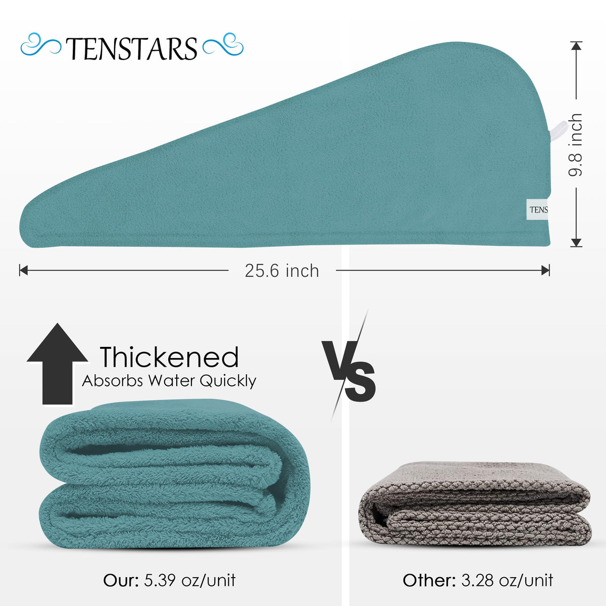 TENSTARS coral velvet close-up texture showing plush 320GSM fibers for fast absorption benefit