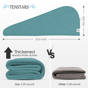 TENSTARS coral velvet close-up texture showing plush 320GSM fibers for fast absorption benefit