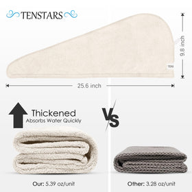 TENSTARS folded towel in travel bag demonstrating compactness and portability benefit