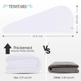 TENSTARS towel inside gym bag highlighting travel-ready quick-dry benefit