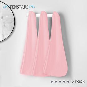 TENSTARS model wearing towel wrap after shower, frees hands and dries hair