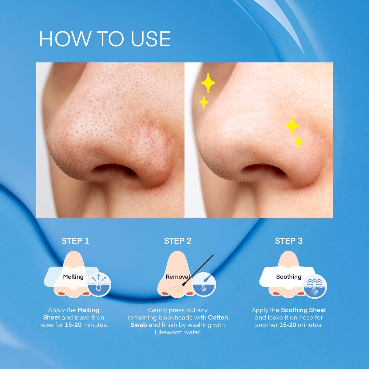 TEREZ & HONOR treated nose close-up showing smoother skin and tightened pores