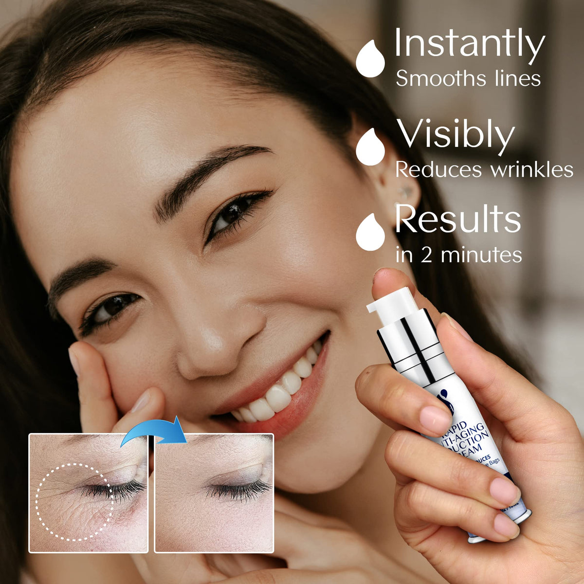 TEREZ & HONOR before and after visual suggesting reduced look of fine lines
