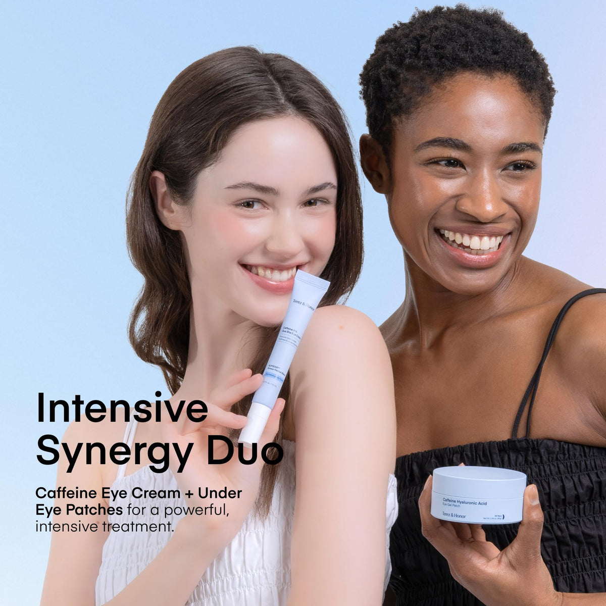 TEREZ & HONOR caffeine cream texture demonstrating smooth absorption