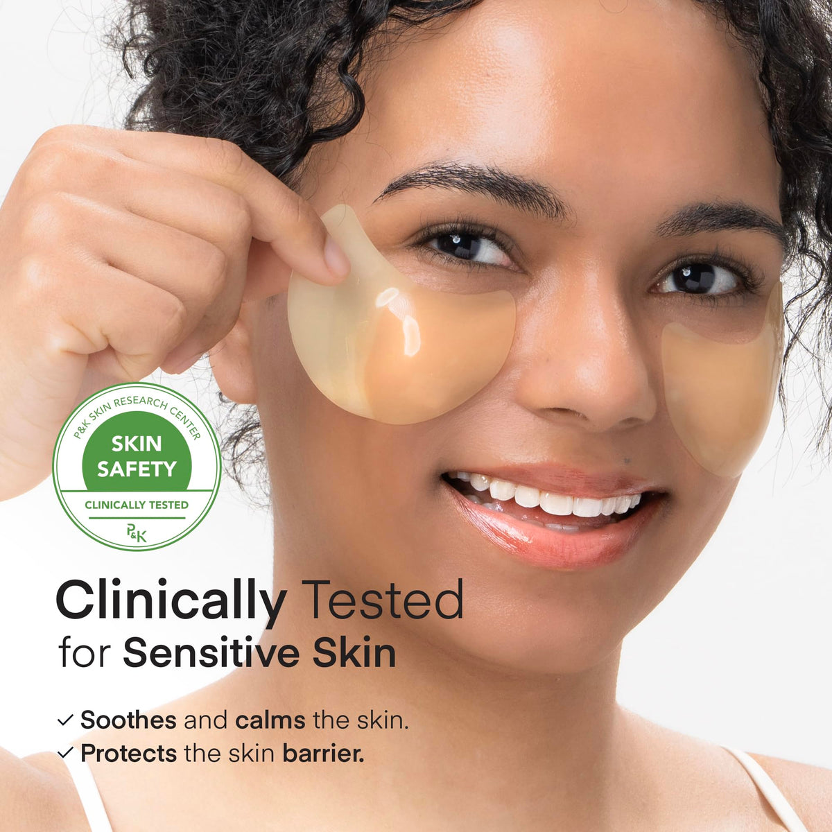 TEREZ & HONOR large patch under eye in use providing brightening effect