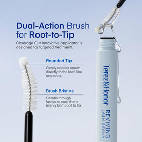 Terez & Honor bottle next to lashes for size and scale reference