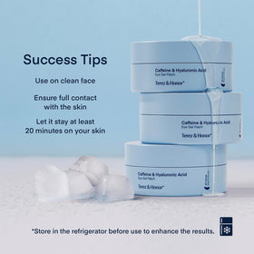 TEREZ & HONOR patches on bedside tray in a nighttime routine setting for soothing self-care