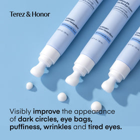 TEREZ & HONOR under-eye patches in use reducing puffiness fast