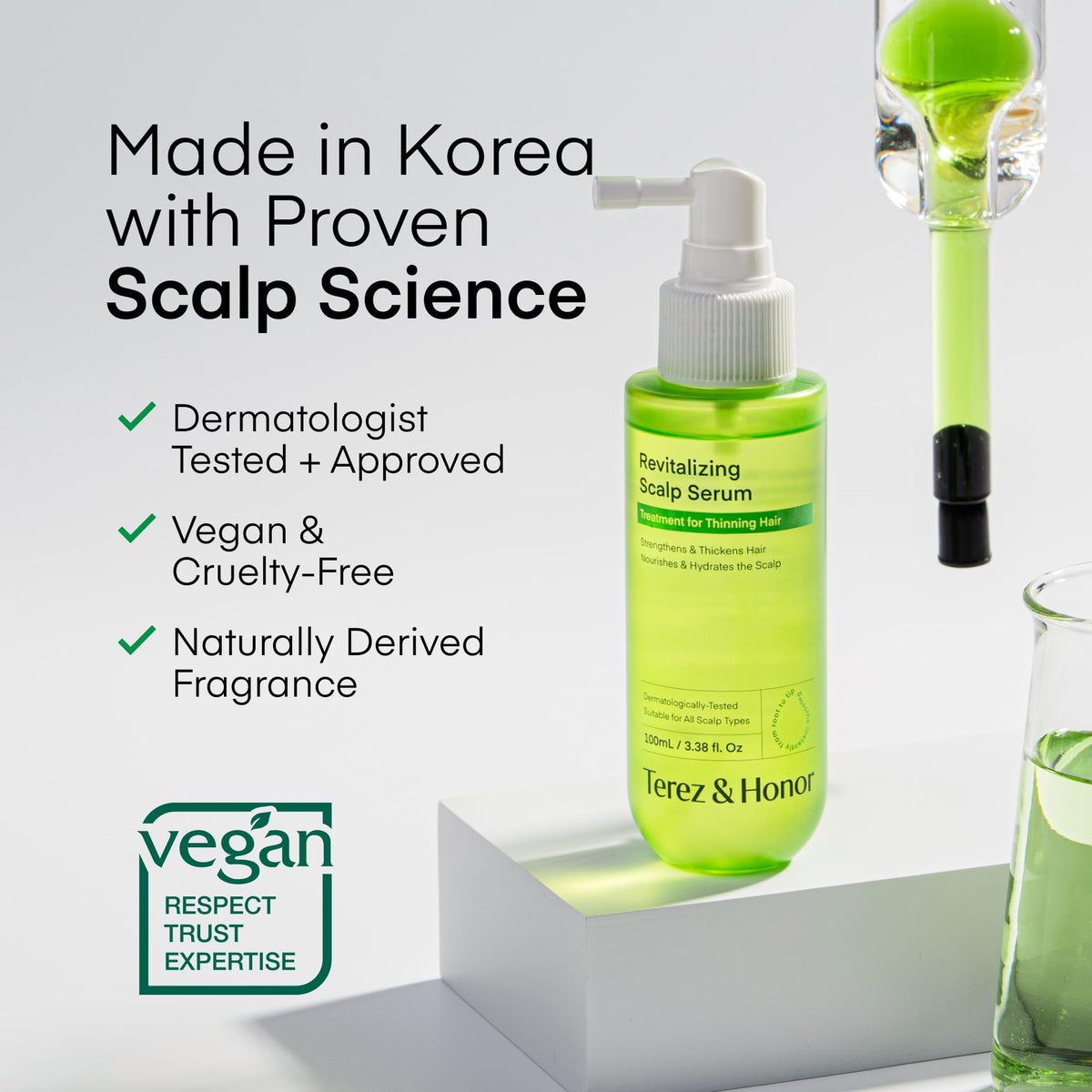 TEREZ & HONOR spray action mist delivering lightweight coverage and quick absorption