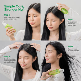 TEREZ & HONOR styling before and after visual suggesting reduced flaking and fuller look